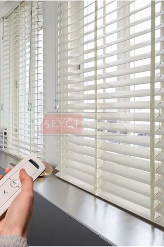 motorlu ahşap jaluzi perde modelleri