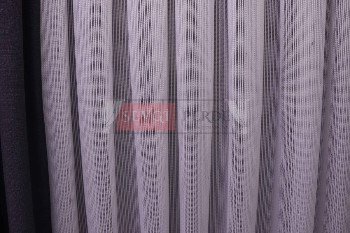 antrasit fon ve ekru tül perde modeli