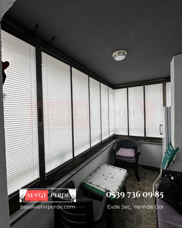 balkon plise perde
