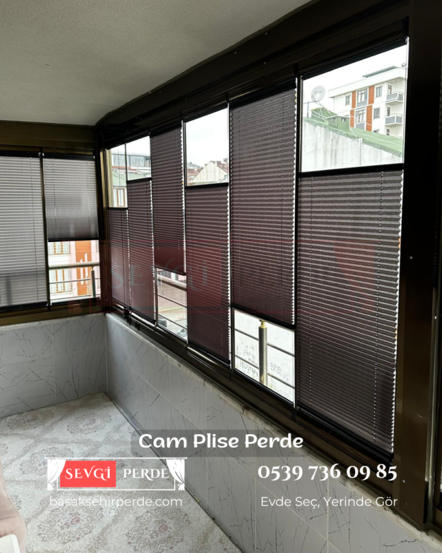 balkon plise perde
