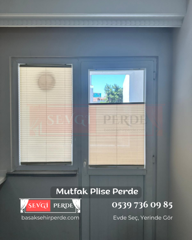mutfak plise perde