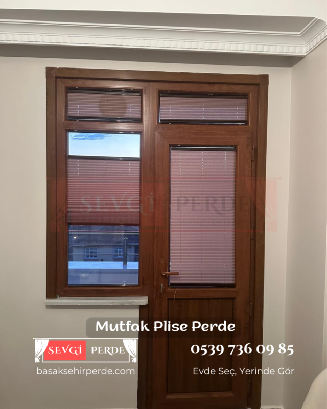 mutfak plise perde