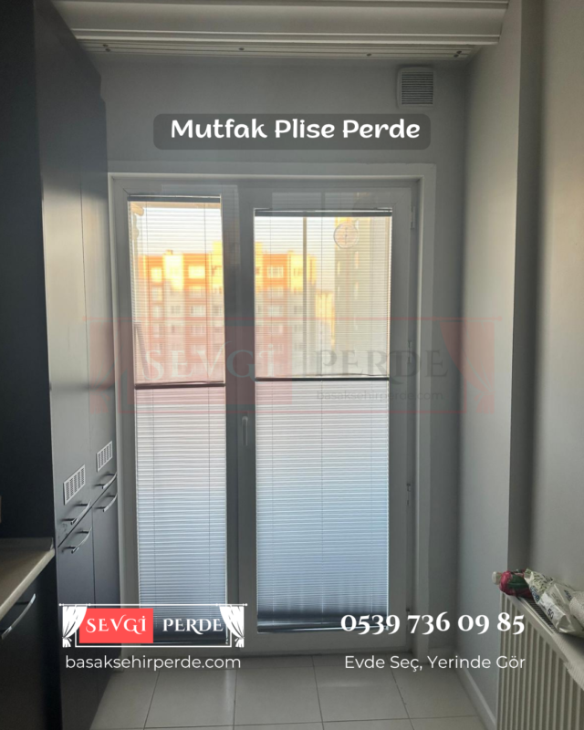 plise mutfak perdesi