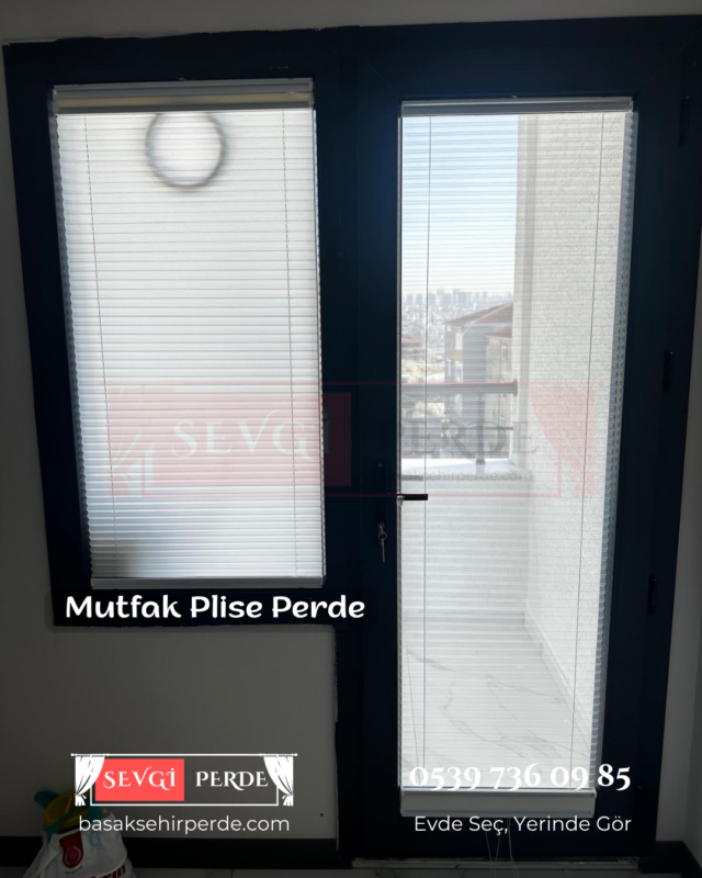 plise mutfak perdesi