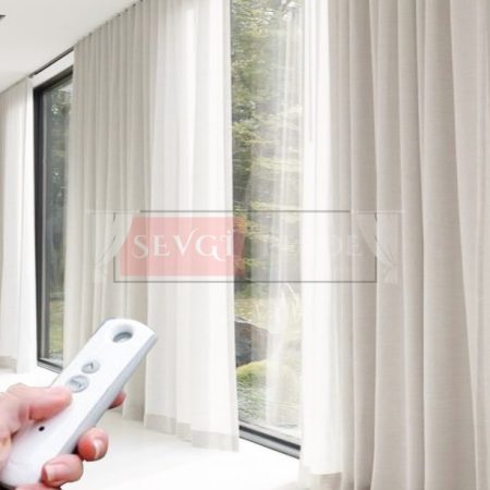 motorlu tül perde model